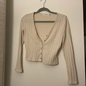 Crème Cropped Long Sleeve